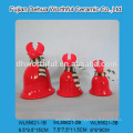 Dekorative rote Rentier Keramik Weihnachtsglocke für Großhandel